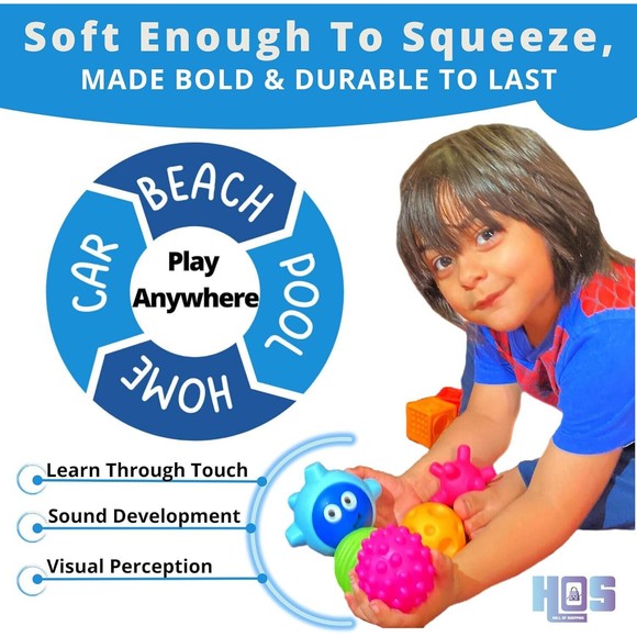 Montessori Toys Textured Sensory Toy Set 12 Pieces Learning Resources Ages 3+ - Picture 6 of 8